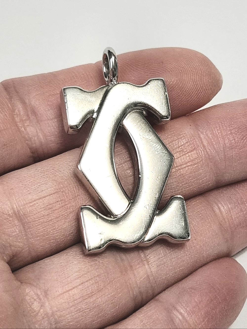 Cartier Interlocking Logo Large Keychain Charm 1.25" - Picture 6 of 9